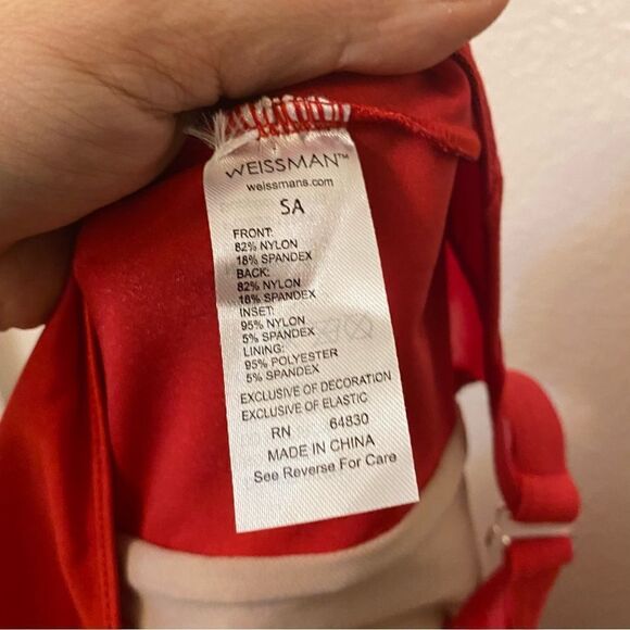 WEISSMAN Dance Costume red sequin mesh dress PLAY THAT SAX 11075 -Adult SA - Picture 9 of 12